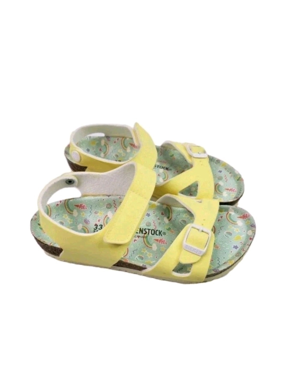 Birkenstock Colorado Kids Yellow Adjustable Strap Sandals Size 2/2.5 New